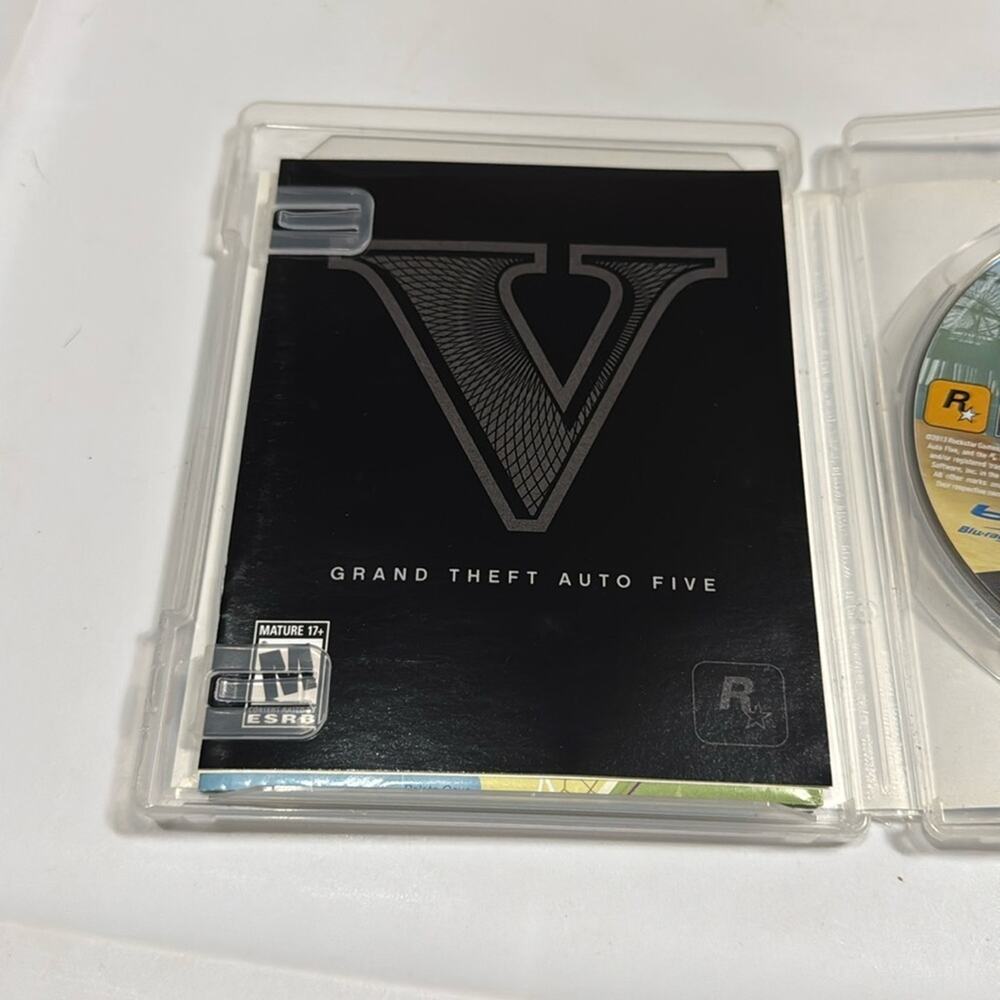 GTA Grand Theft Auto V 5 PS3 Sony PlayStation 3 with Manual and Map USED - Picture 3 of 5